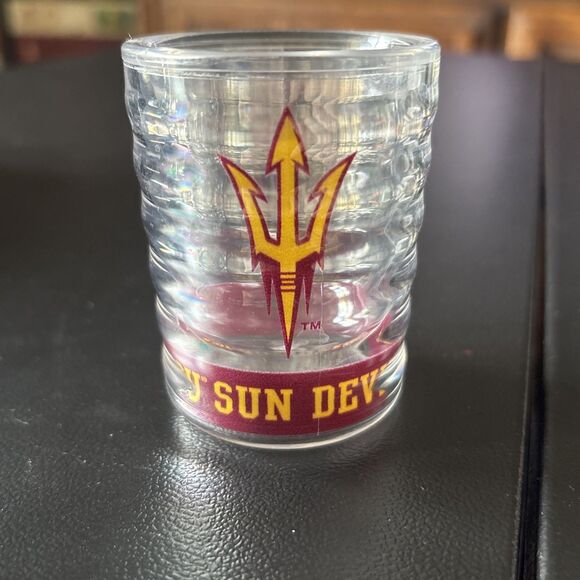 Set Of Two Arizona Pride Tervis Brand Shot Glasses - Cardinals And Arizona State - Picture 3 of 4